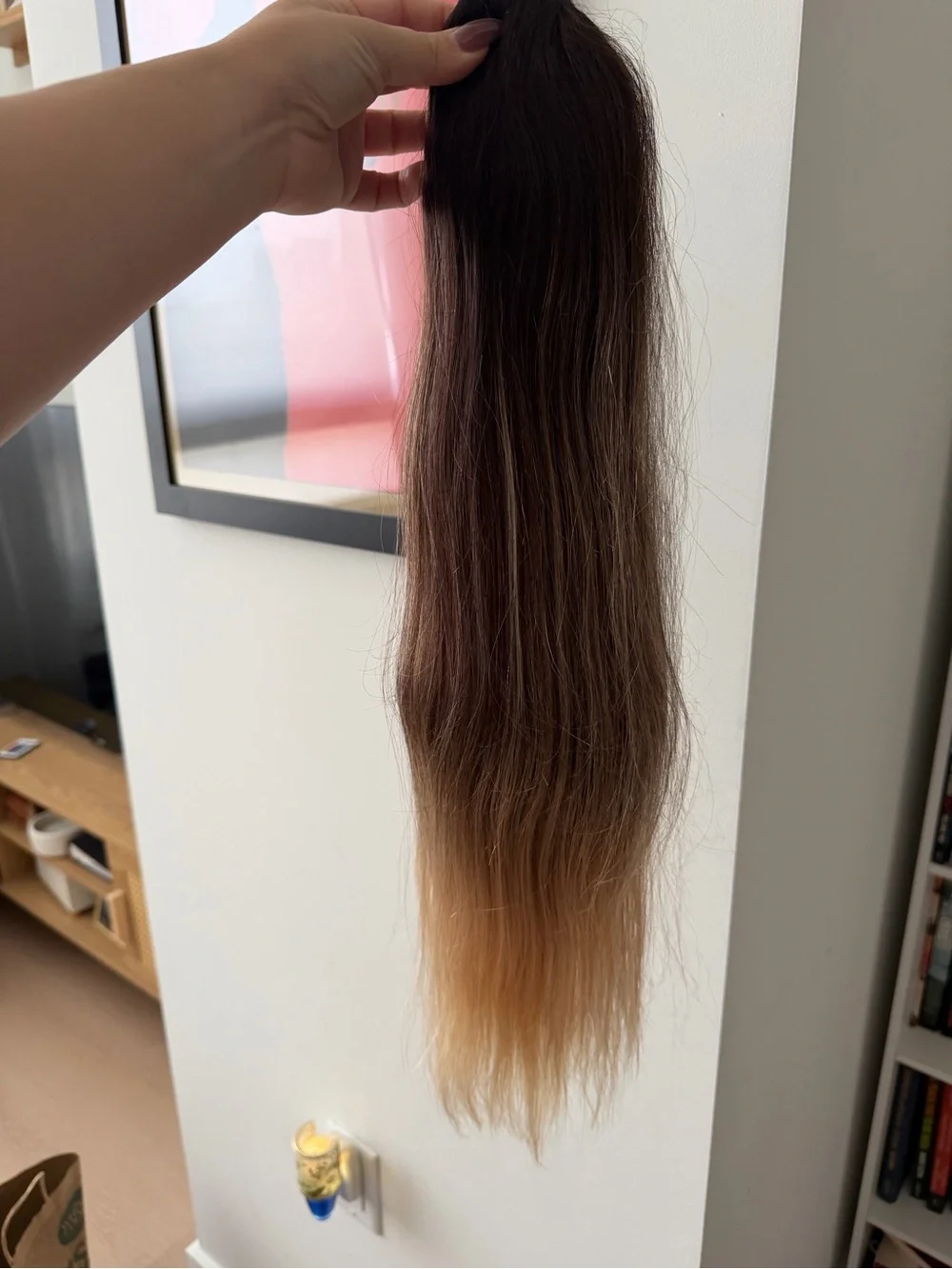 BELLAMI Brown to Honey Blonde Ombre Clip-In Extension